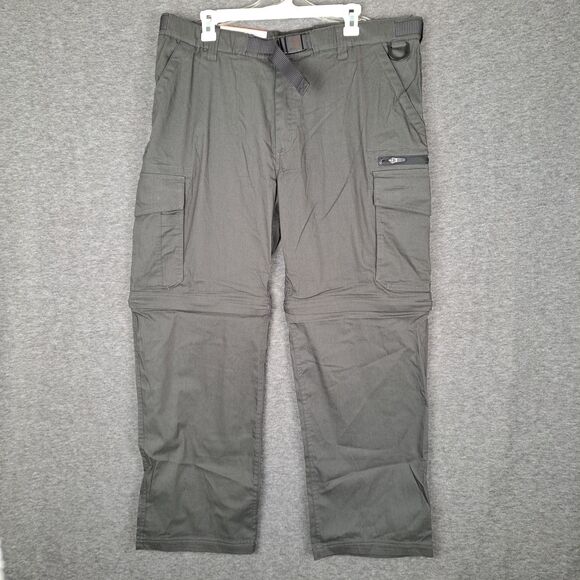 BC Clothing Men's XXL  x 30 Gray Hiking Convertible Outdoor Cargo Pants - Picture 1 of 14
